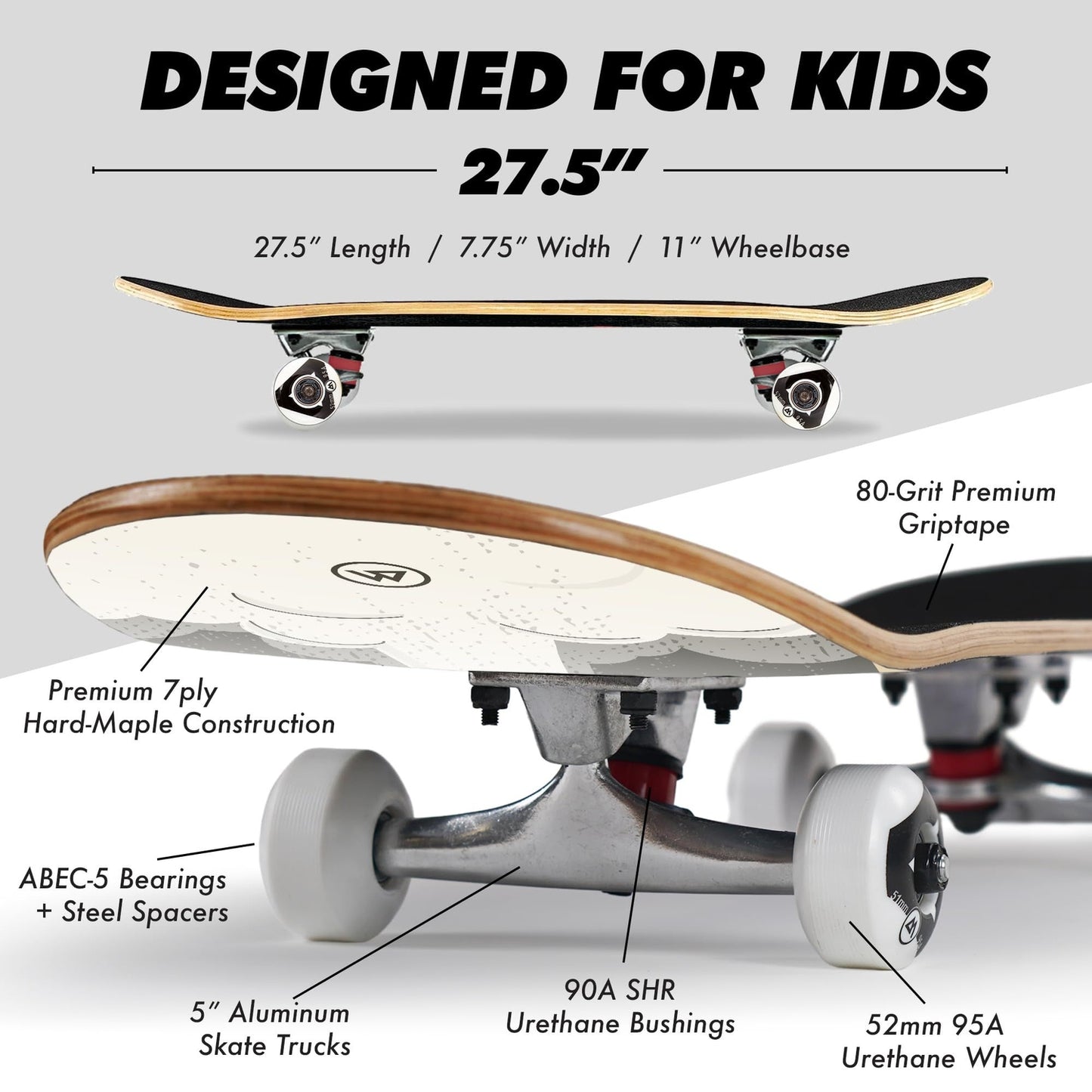 Cruiser Skateboard - Maple Wood - Rocket