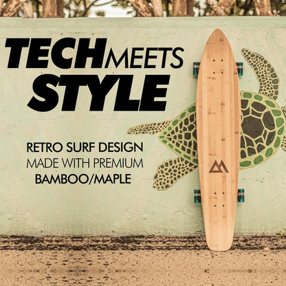 44 inch Kicktail Cruiser Longboard Skateboard - Blue